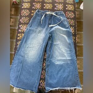 Bohme Blue Flare Wide-Leg Jeans